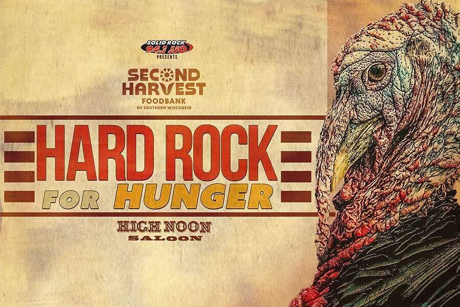 ATTENTION!! We are stepping in for Autumn Grey for this awesome event that 94.1 WJJO puts on for Second Harvest Food Bank of Southern Wisconsin called Hard Rock for Hunger! We are super honored and excited to play for this event! 

Event takes place 