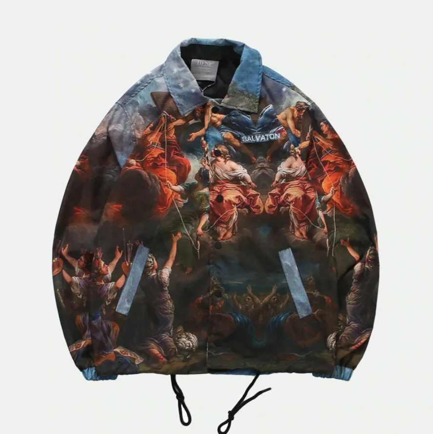 "SALVATION" all over print Jacket