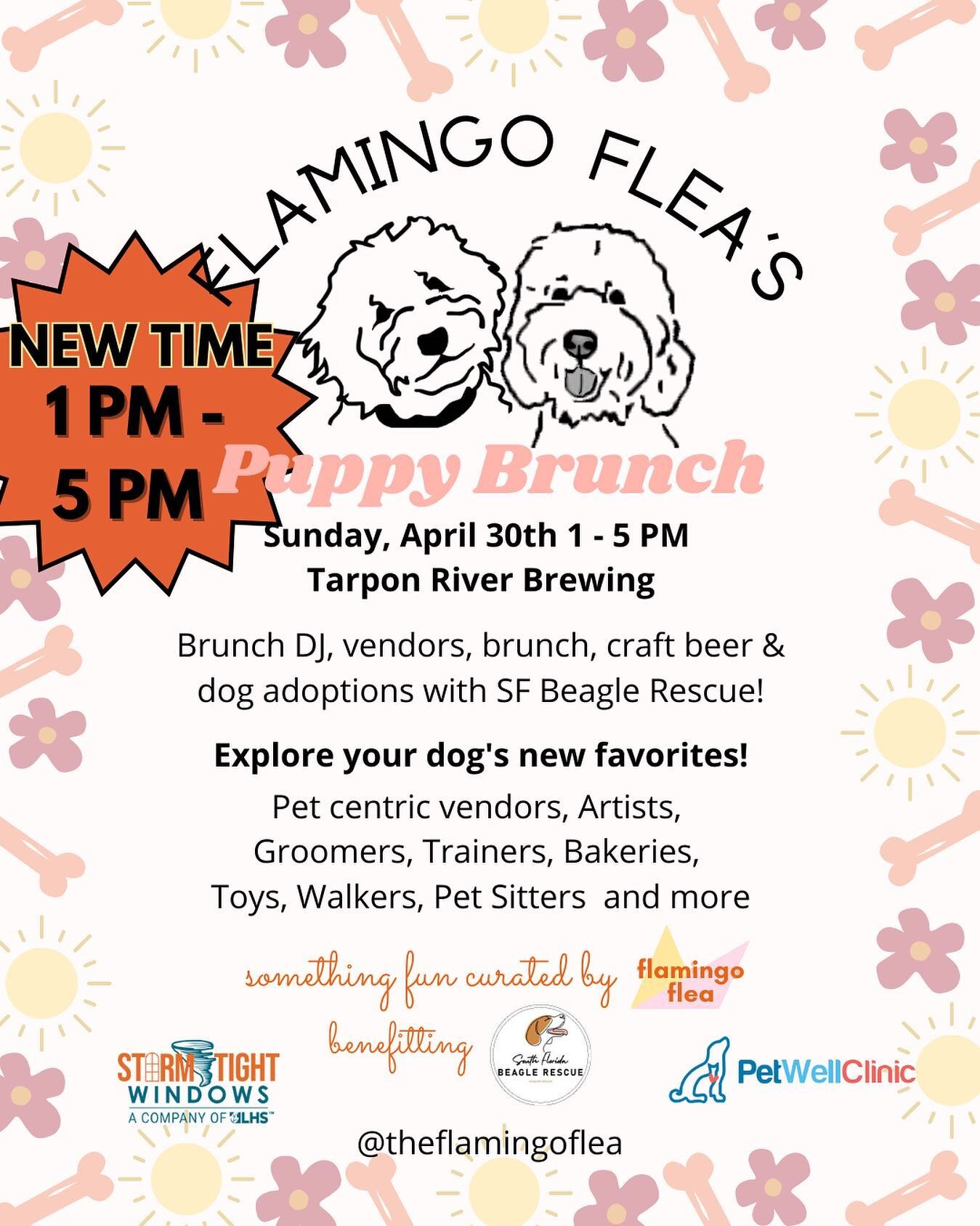 NEW TIME, same day: Sunday, April 30 1 PM - 5 PM. Forecast until and during 12 o&rsquo;clock hour looks like rain 😭with clear skies after 1 pm. 

If you still want to come at 12, @tarponriverbrewing will be serving lunch and drinks. 

See you and yo
