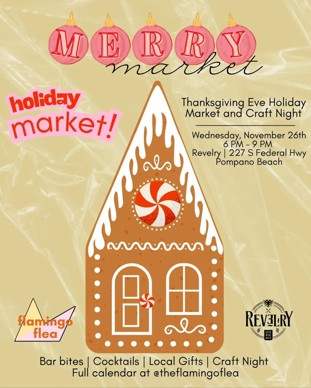 See you at our Thanksgiving eve market?! I think we are most excited about this pop up! Local gifts and goods - of course, free holiday craft night - swipe for inspo, amazing cocktail, stand out menu, and the coolest and cutest bar around! 

Swipe to