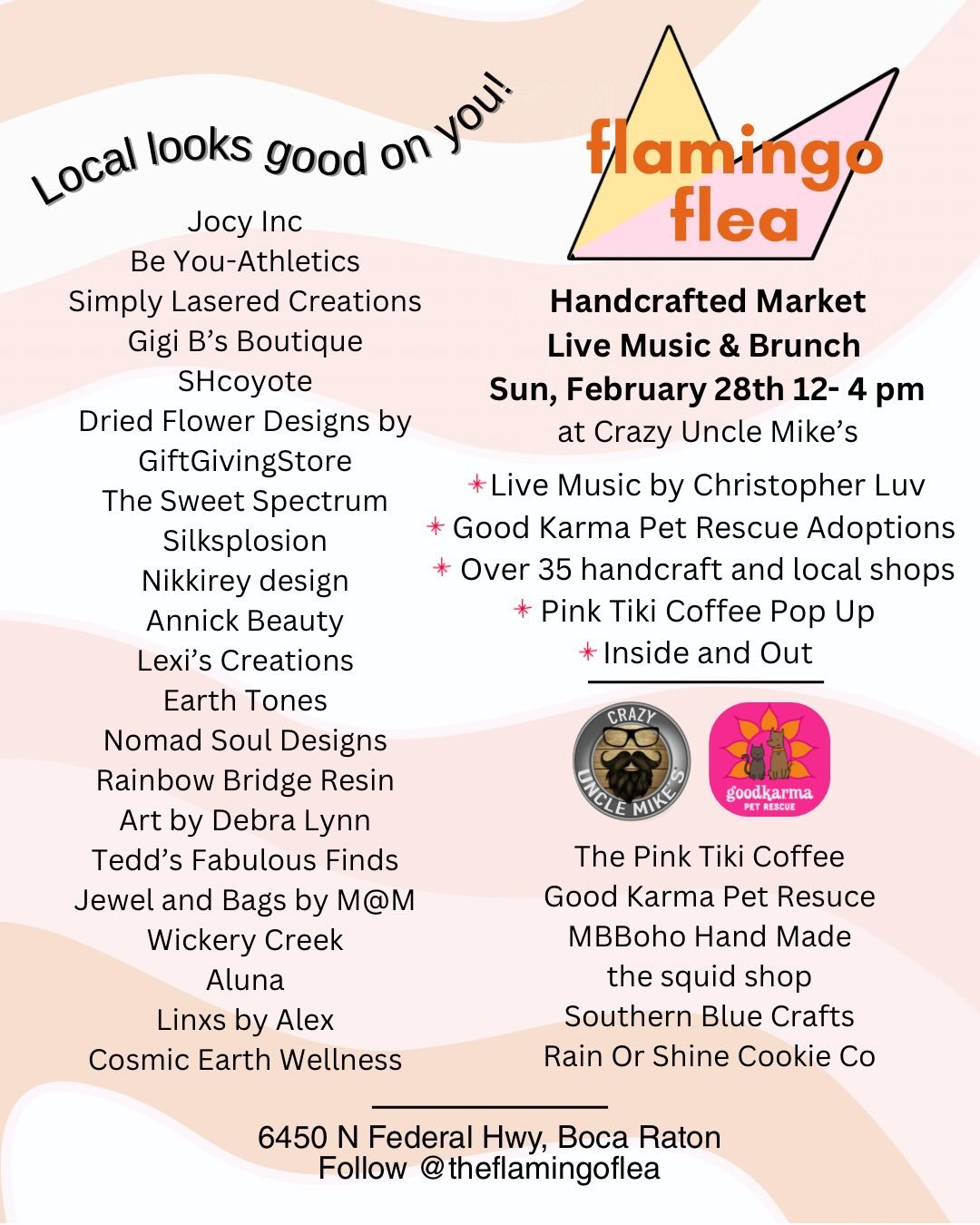 Curated, thoughtful, unique, totally you! Our line up of vendors is always hand picked and trusted by us - something always new to explore and fun to shop.

Come for the vendors, stay for the bite and live music. 

See you tomorrow, Saturday, Februar