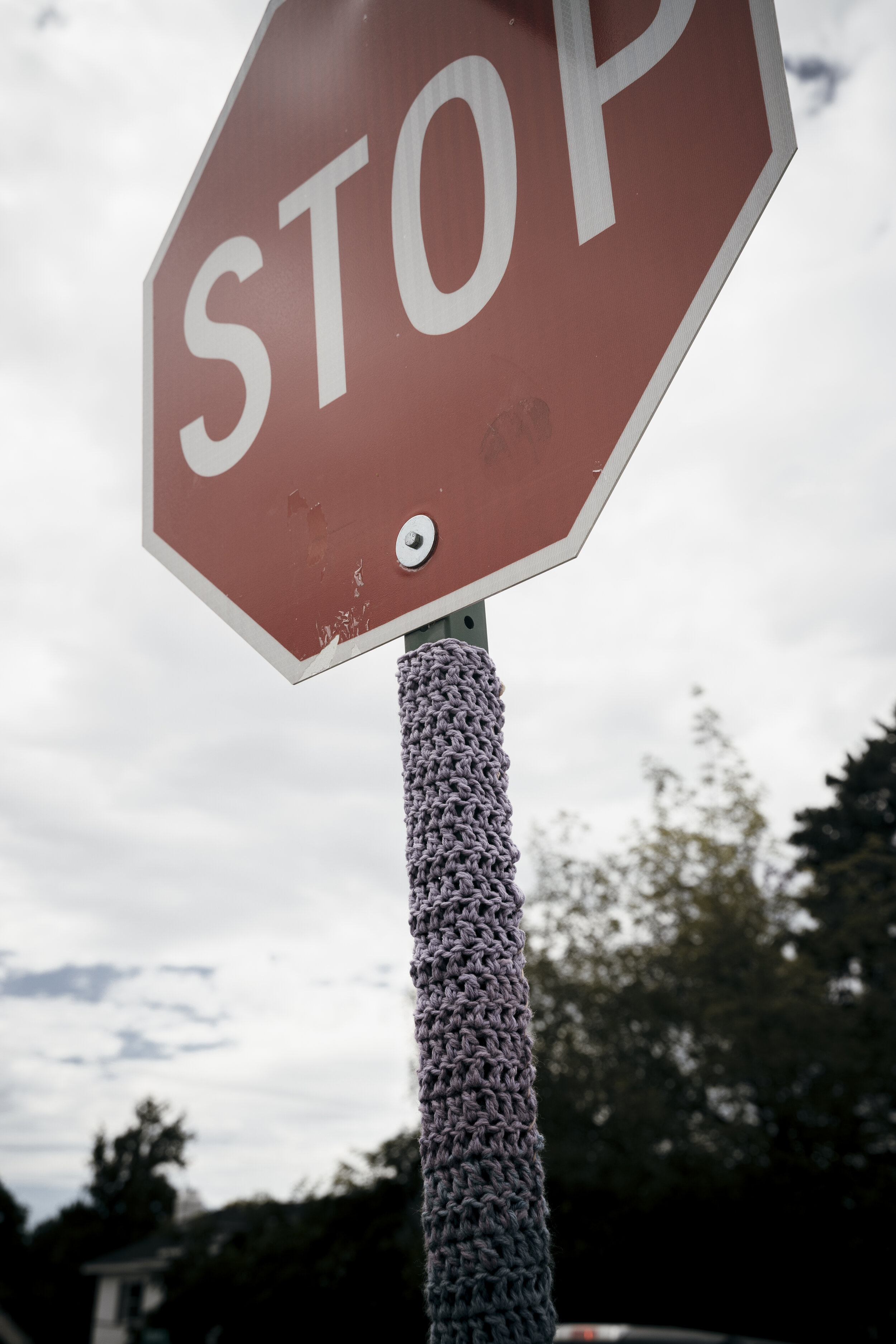 rainbow stop sign
