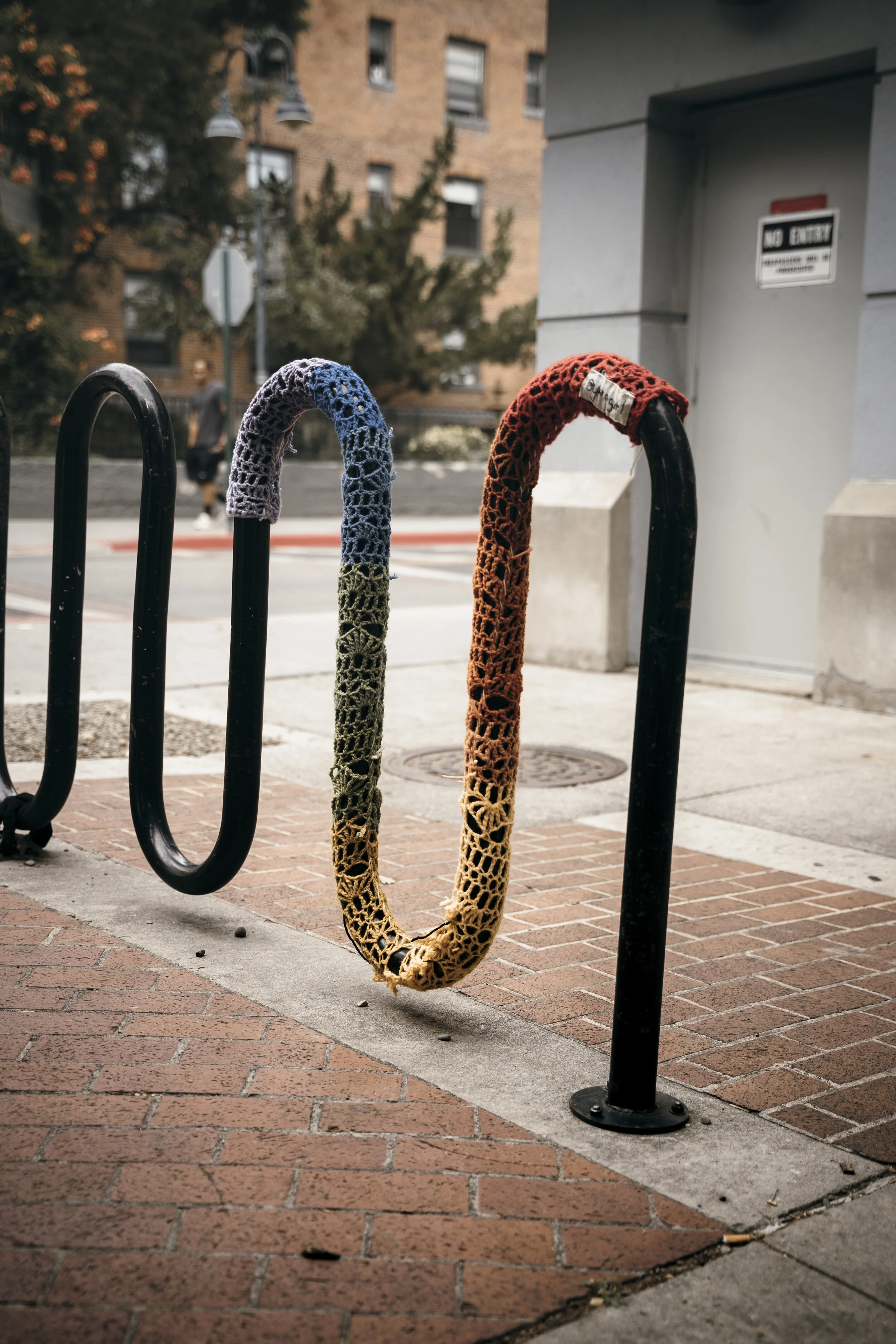 rainbow bike rack