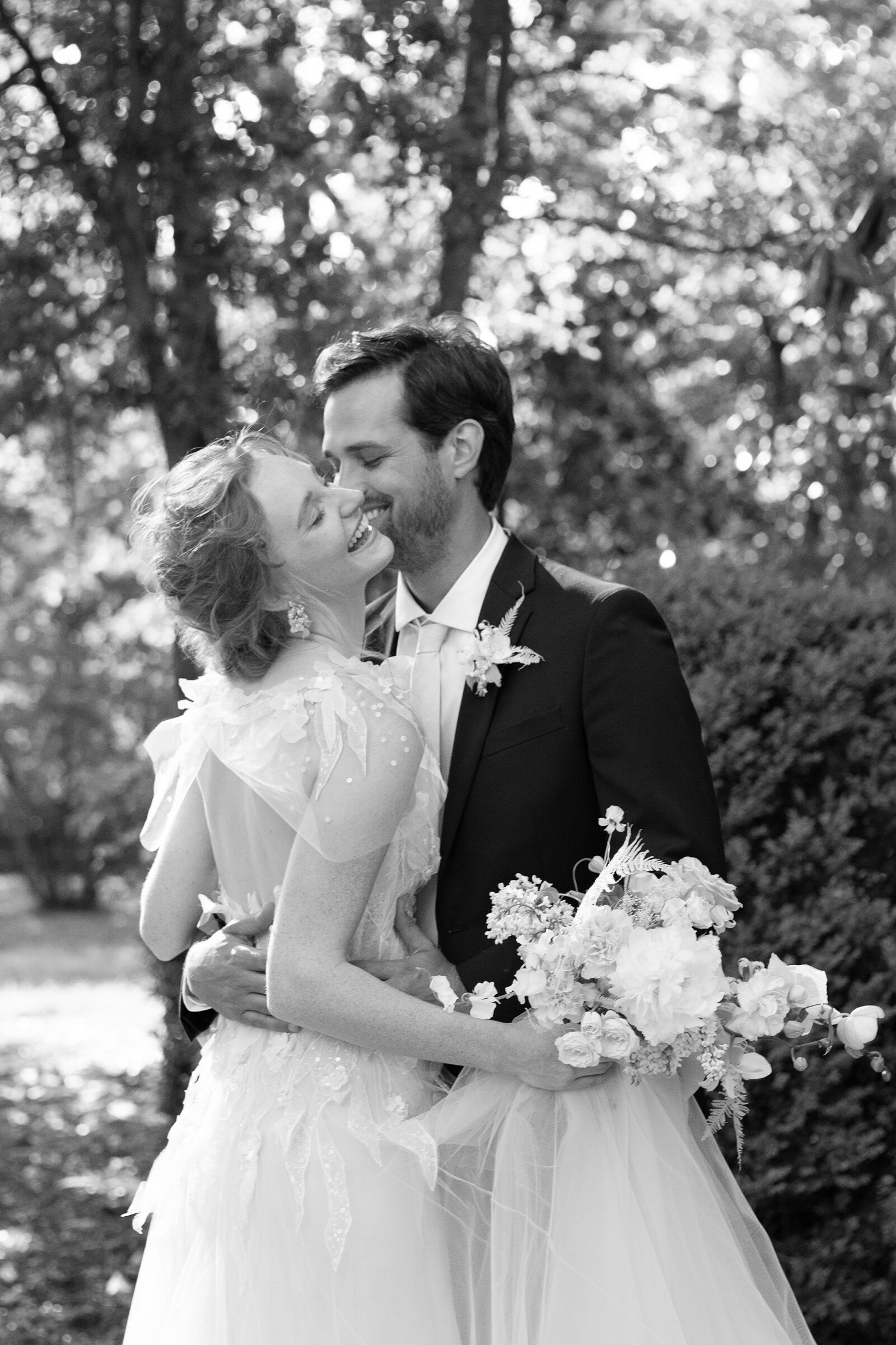 bride and groom portrait