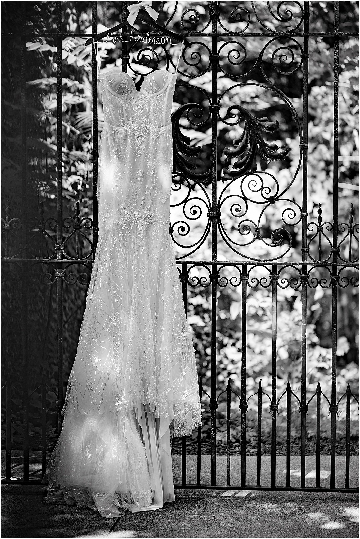 Galia Lahav gown captured in classic black and white for a Cheekwood Estate and Gardens Wedding
