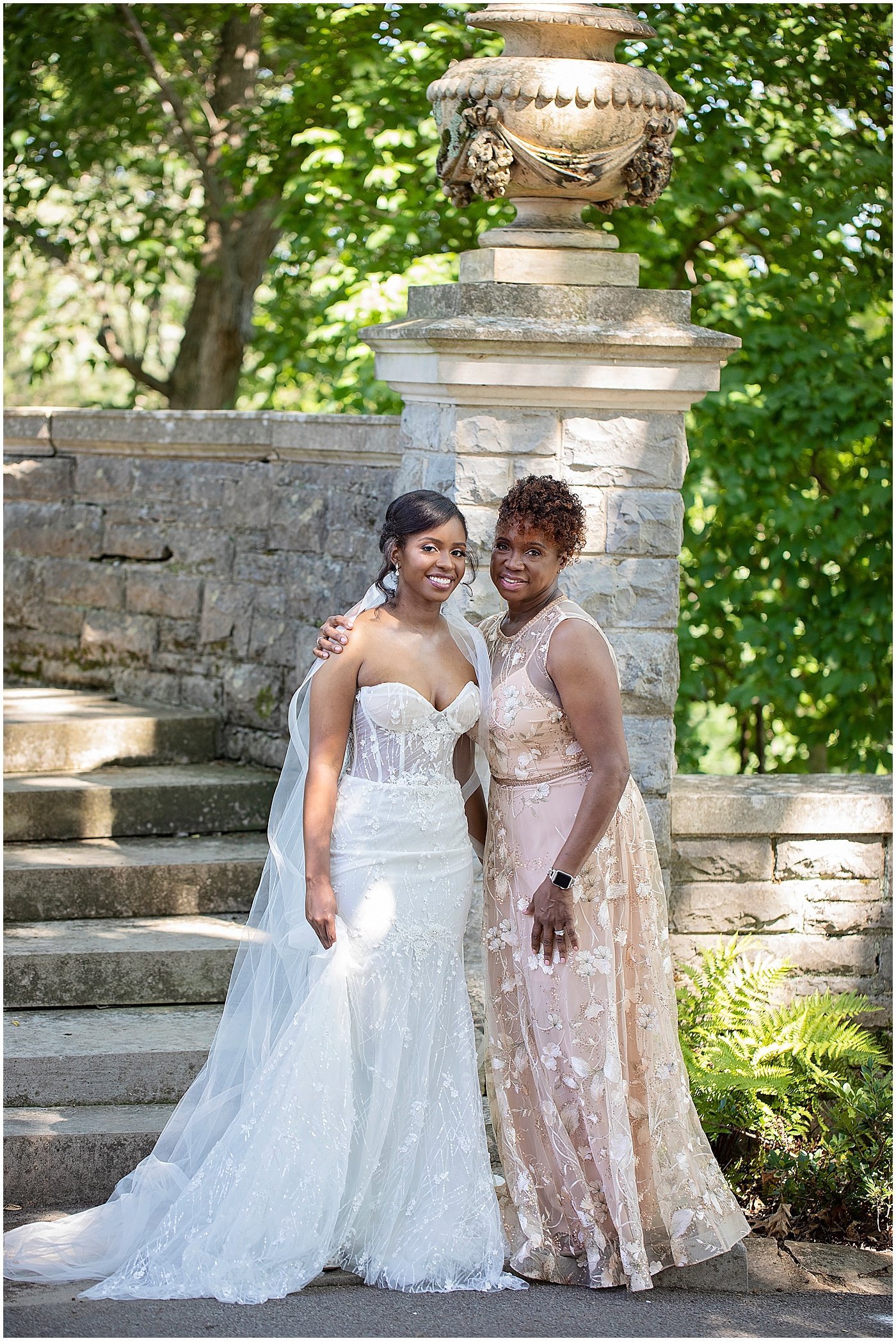 Bride and mother of the bride portrait at Cheekwood Estate and Garden Wedding