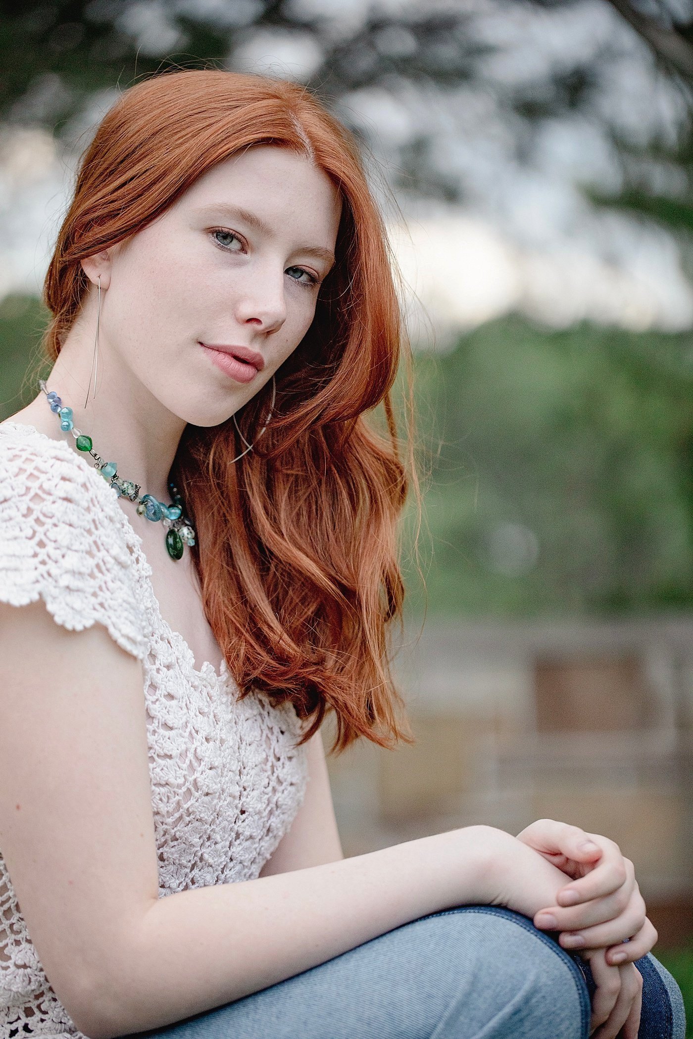 Red hair beauty. High School Senior portraits with Darien Photography, Nashville portrait photographer.