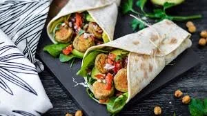 Falafel &amp; salad wraps or burgers