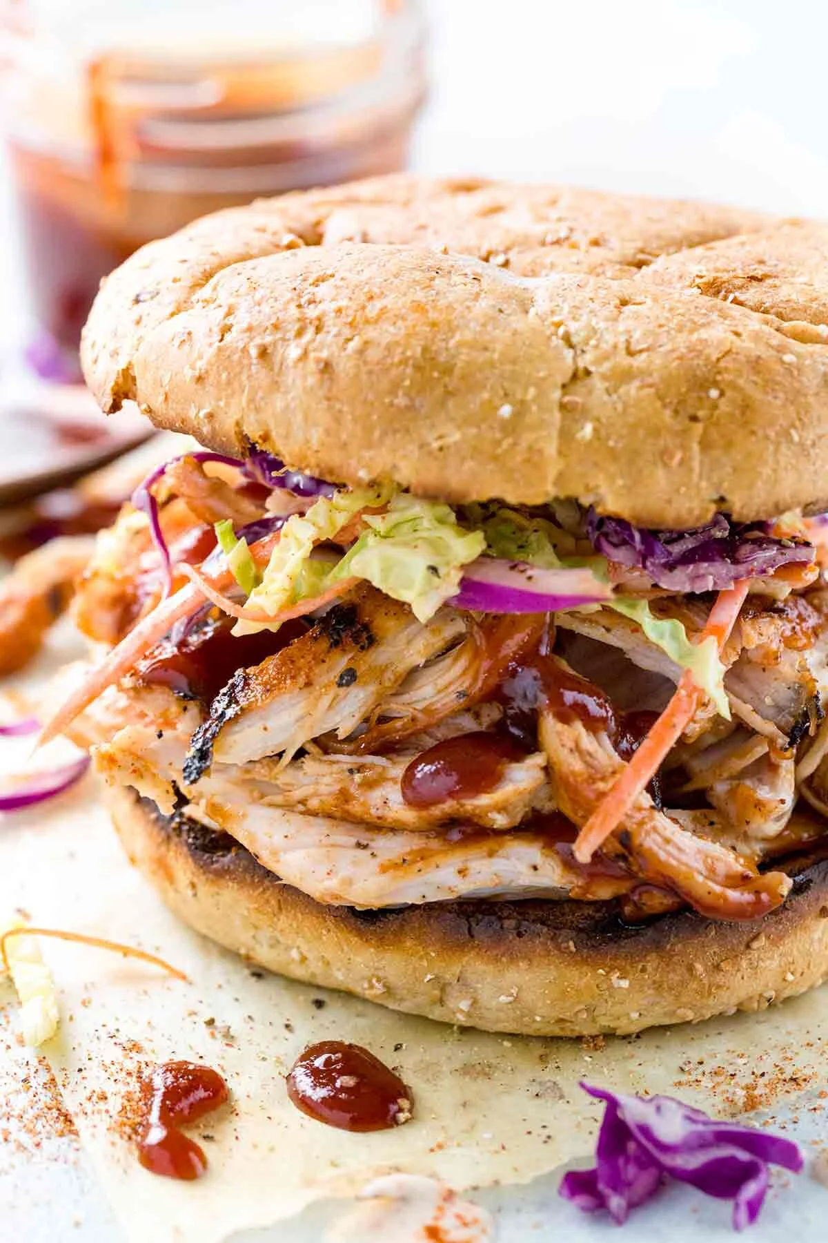 Leftover cold meat &amp; slaw buns