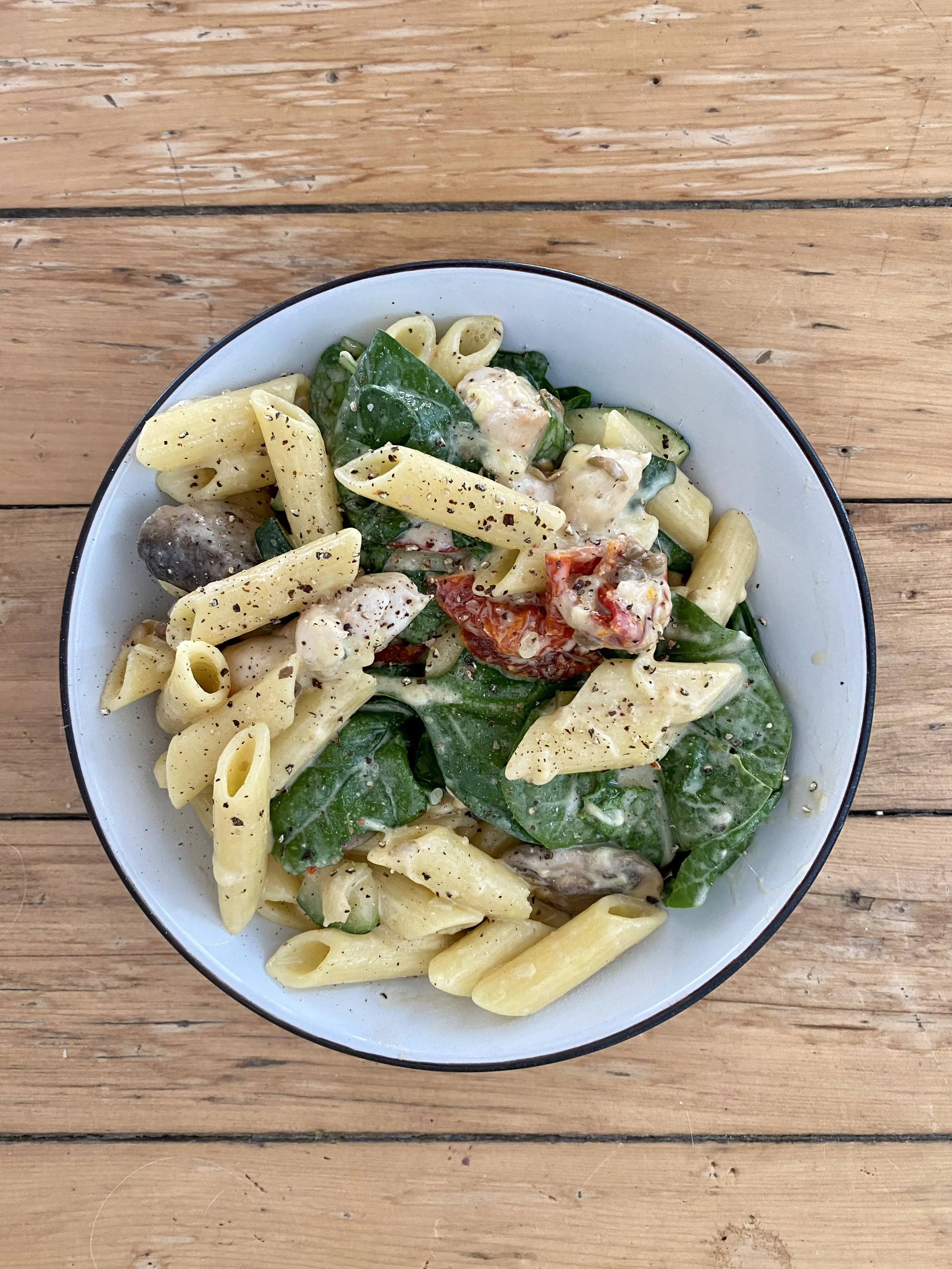 Healthy Creamy Sundried Tomato Pasta