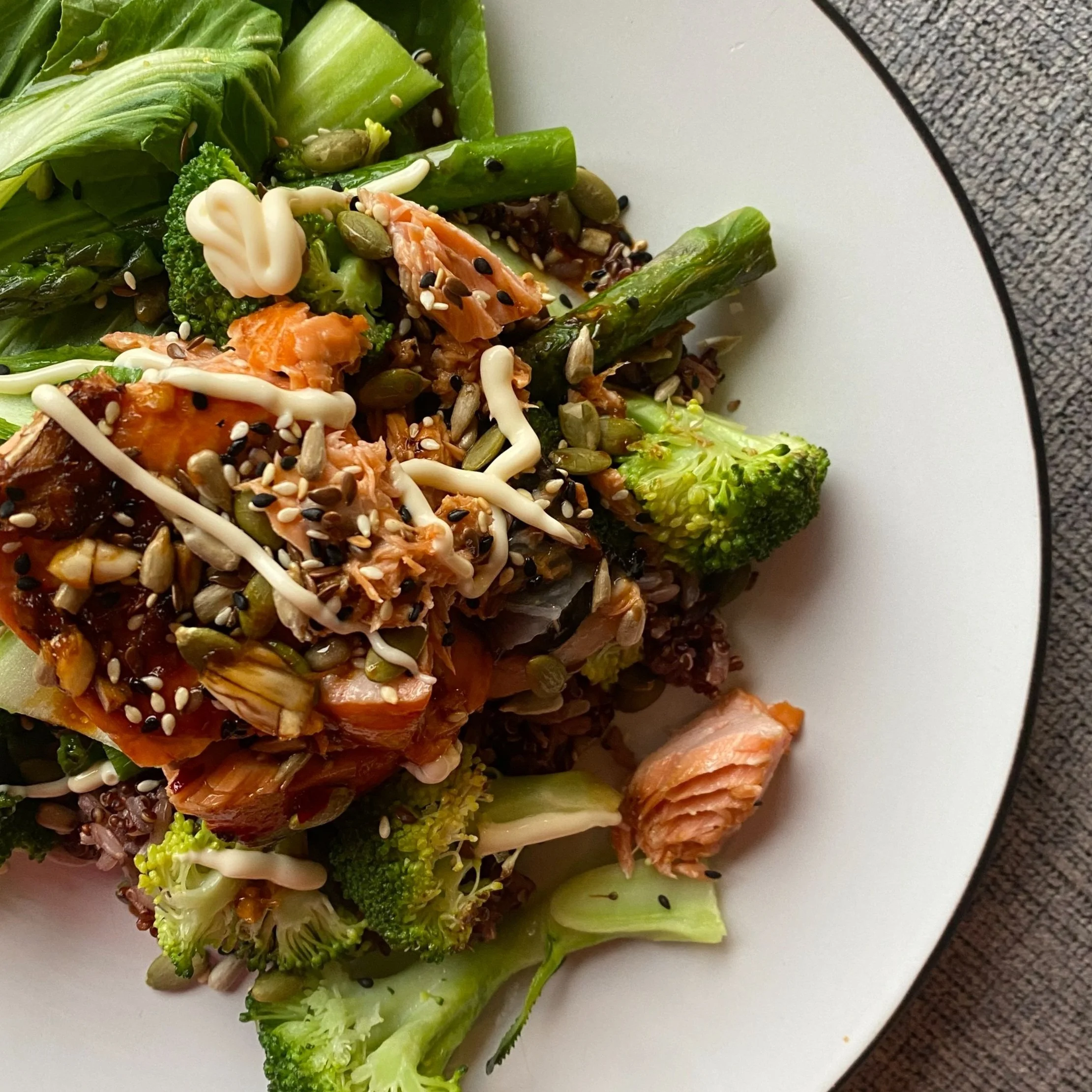 Teriyaki Salmon with Asian Greens