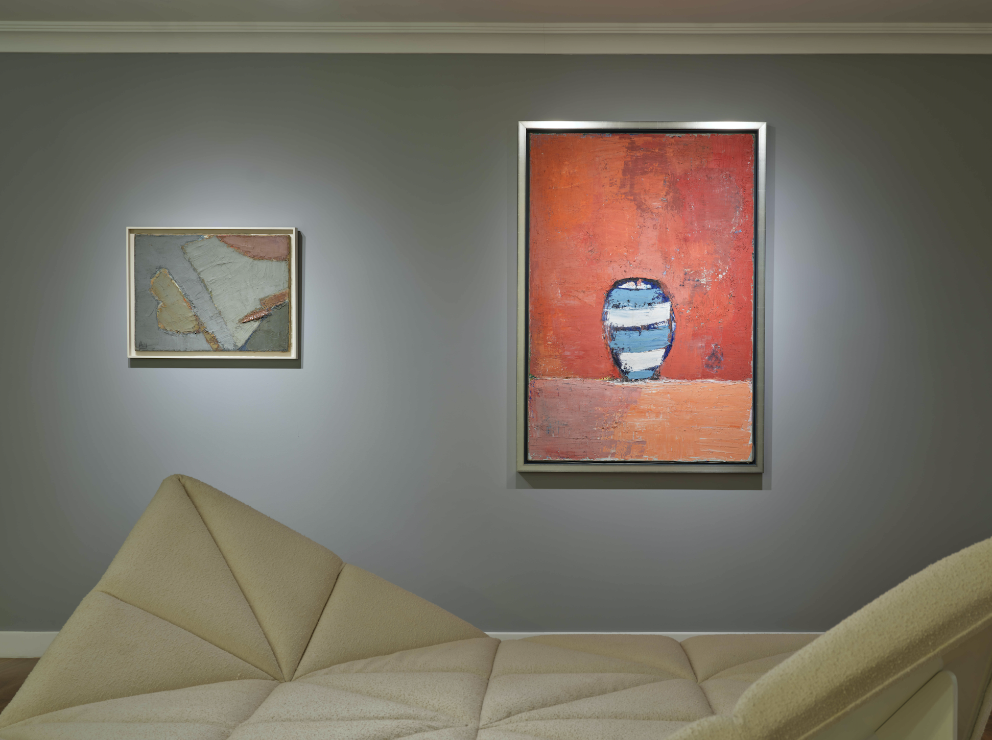 Left: Nicolas de Staël - Composition, 1950; Right: Nicolas de Staël - Pot à raies, 1953