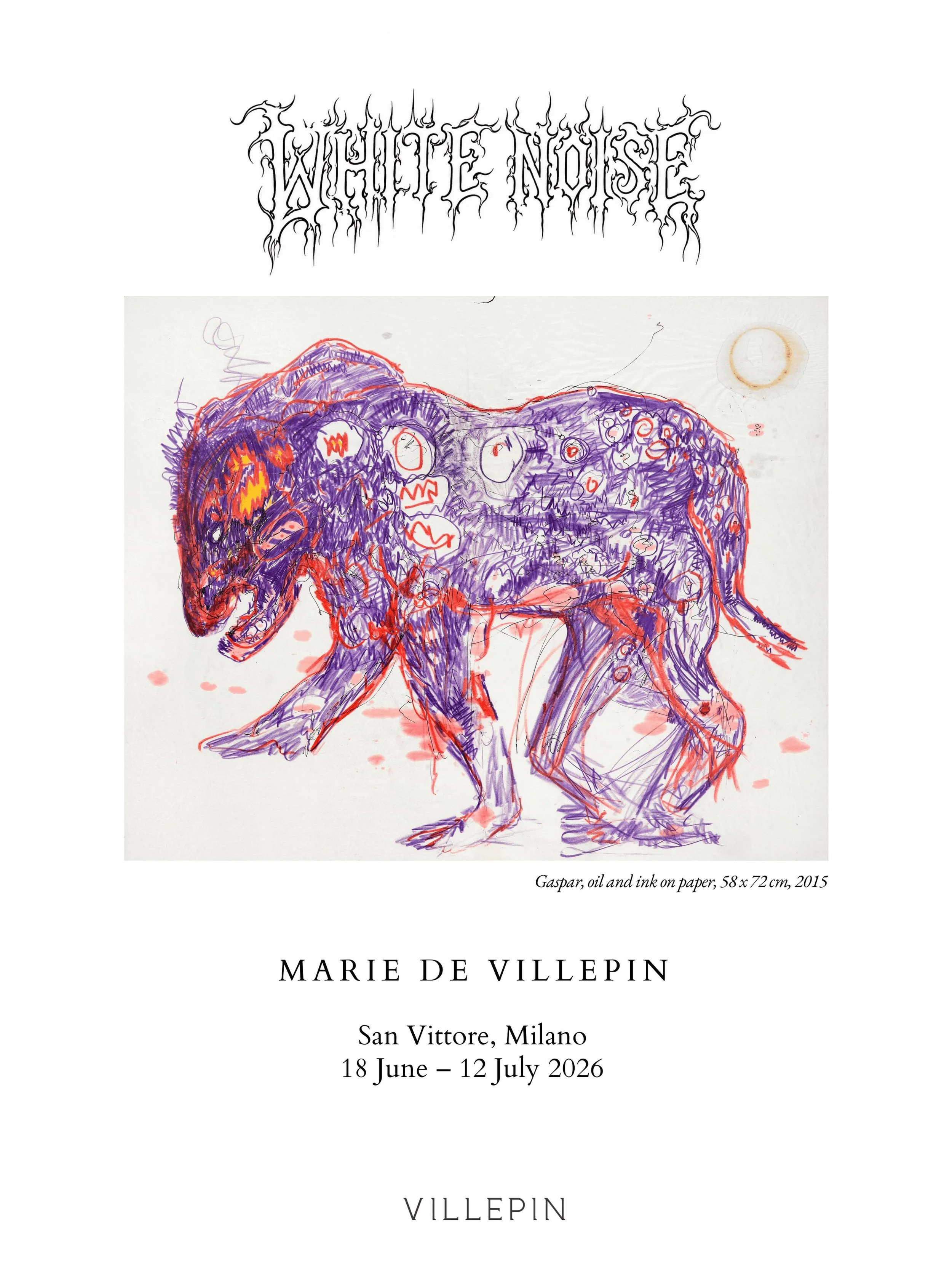 Within the historic walls of San Vittore, Marie de Villepin presents a series of works that explore transformation, disappearance, and resilience. 

&ldquo;White Noise&rdquo; invites viewers into a world suspended between memory and imagination, wher