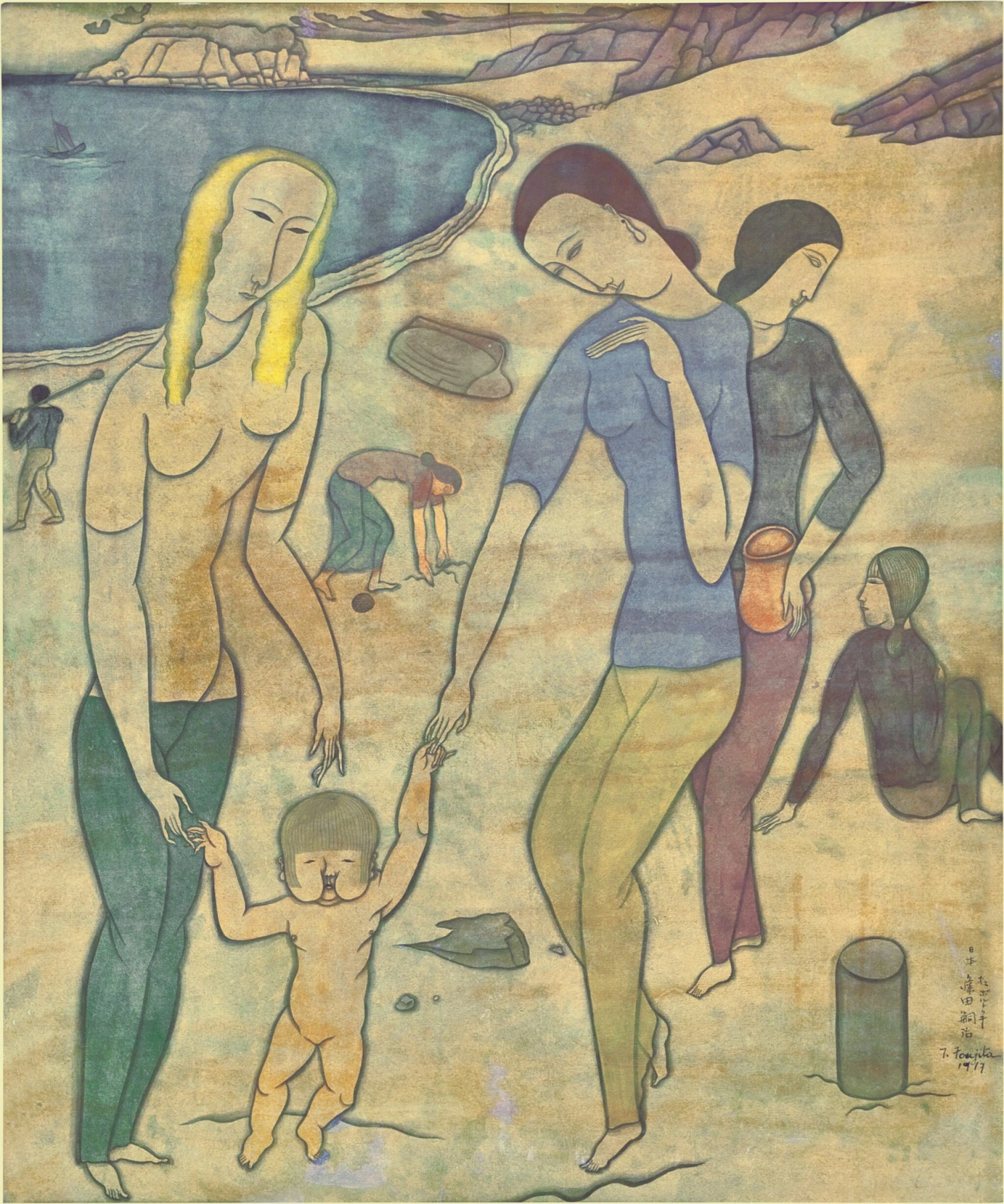 Foujita_Femmes et bebe sur la plage_high res_unframed.jpg
