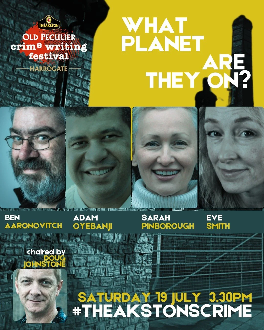 So who's heading up (or down) to #theakstonscrime next week?
Just a few days to go, excited for our panel, the dinner and seeing everyone in the big tent.
Here's to some good thriller chat!
#harrogate
#harrogatecrimefestival 
#crimewritingcommunity