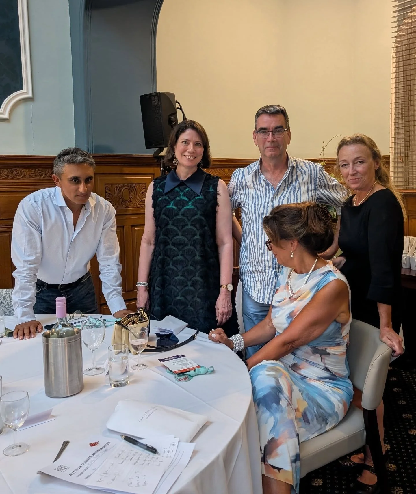 Absolute hoot taking part in the murder mystery penned by Mick Herron at the author dinner last night at #theakstonscrime.
Set in a retirement home for spies, I did my best to be the demure PA Penny Cashback, alongside excellent fellow suspects and