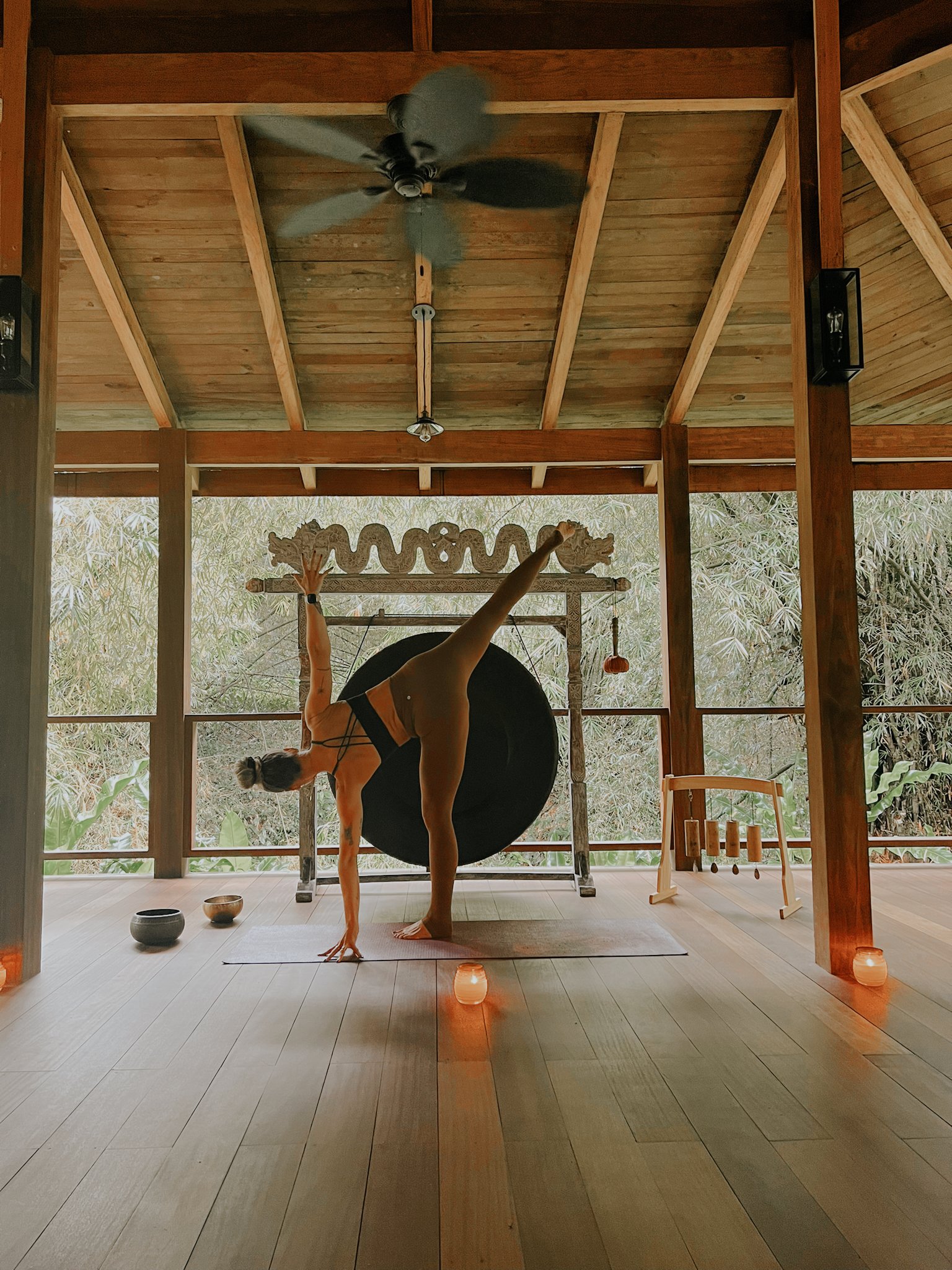 yoga deck at La Coralina Island house 