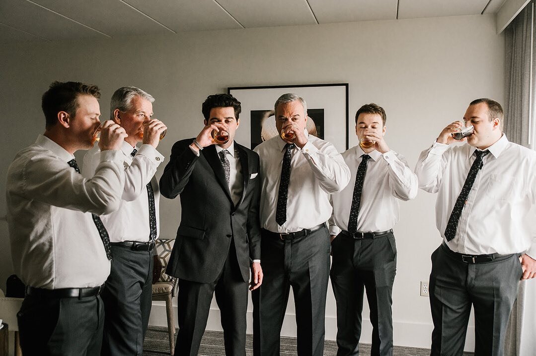 No better people to have by your side on your big day than those who grew up alongside you. We loved this drink shared between the groom, his dad, father in law and new brothers!
.
.
.
Wedding Planner +Designer: @marissadaniellaevents 
Venue: @gurney