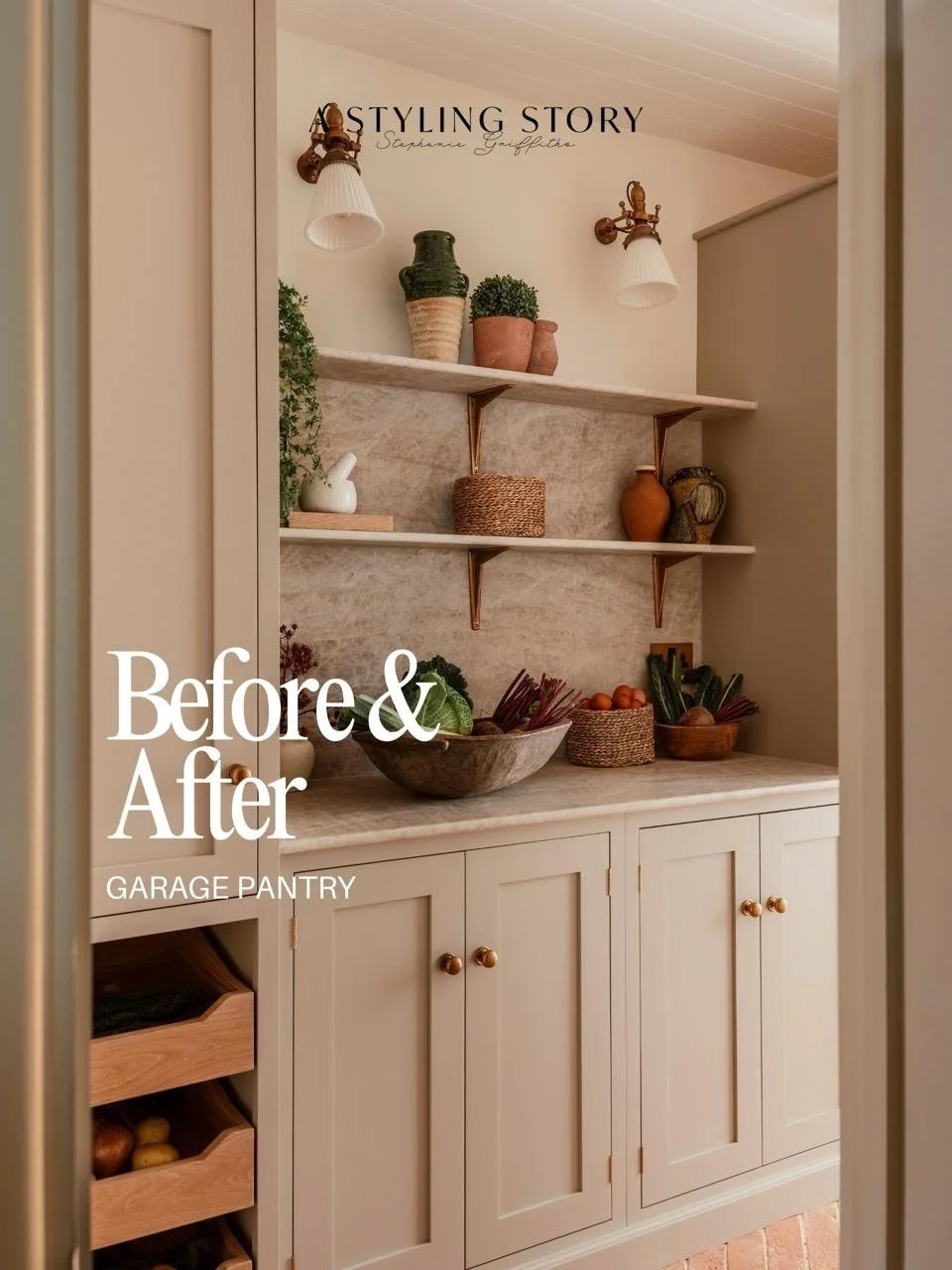 From a walkway leading to the garage to a beautifully considered pantry that feels like a natural extension of the kitchen.

The brief was to transform this practical passageway into a hardworking space, creating additional storage and functionality 