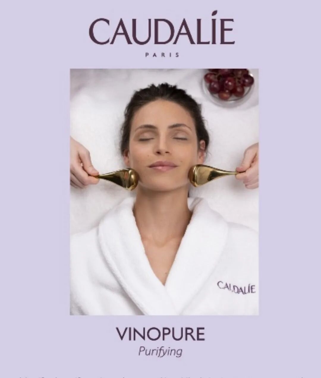 TREATMENT OF THE MONTH!!

@caudalie Vinopure purifying facial &pound;55 (Normally &pound;64) This month only!!

Mattify, detoxify, and soothe your skin while bringing out your natural radiance with our Vinopure facial. The treatment will purify your 