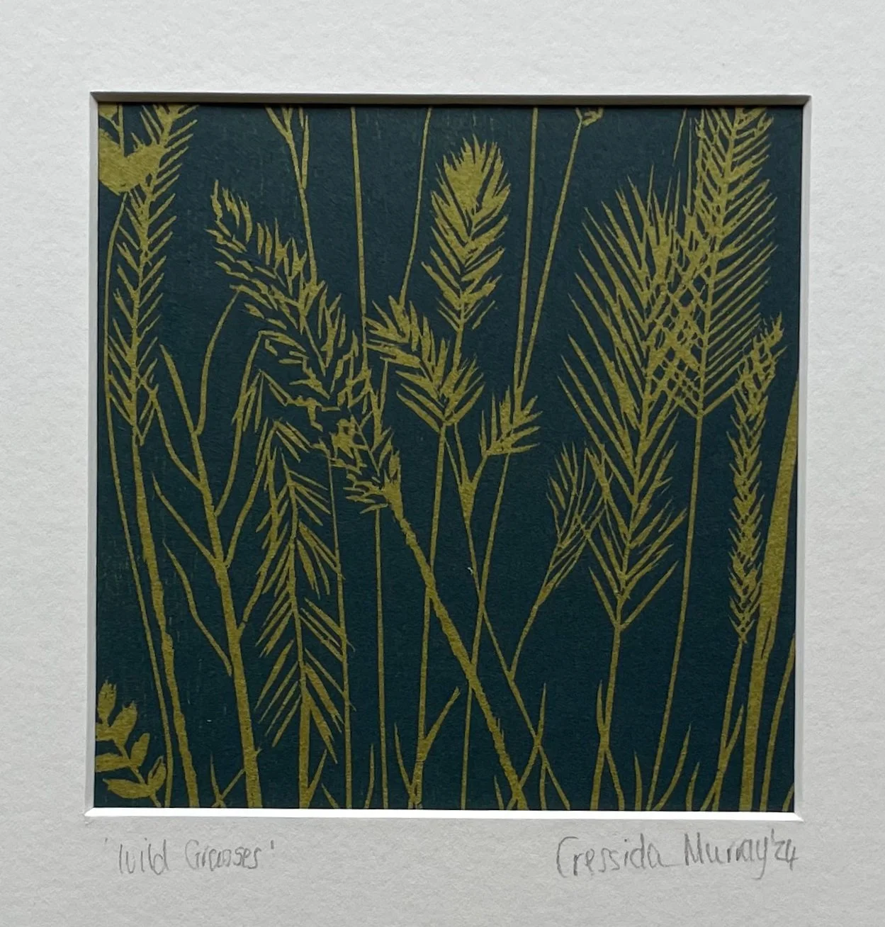 Wild Grasses - Woodcut Print by Cressida Murray
