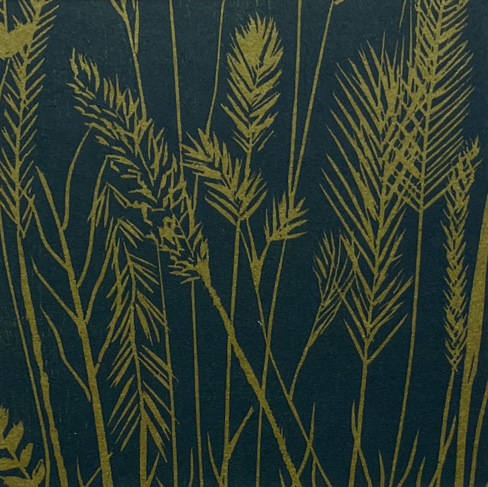Wild Grasses - Woodcut Print by Cressida Murray