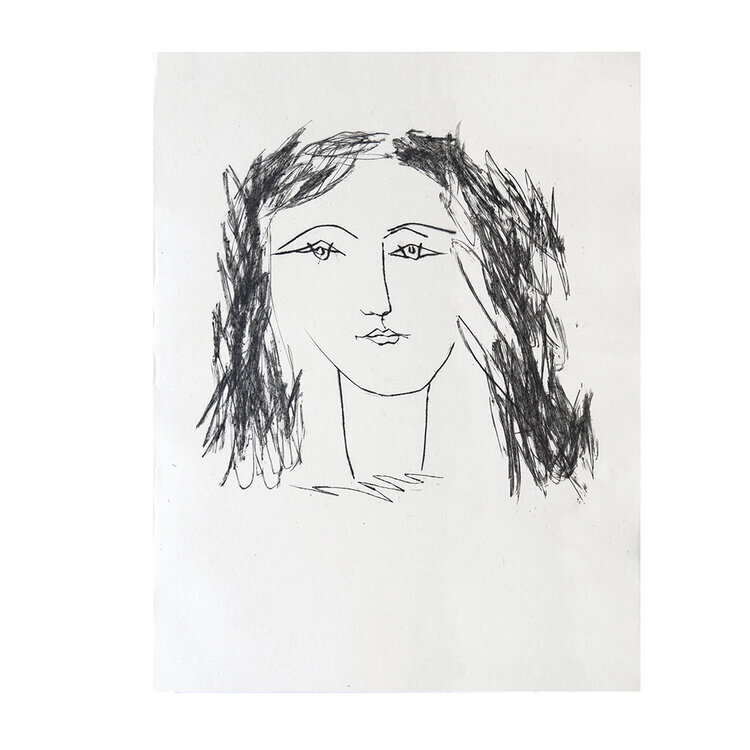 Head of a Woman with Dishevelled Hair