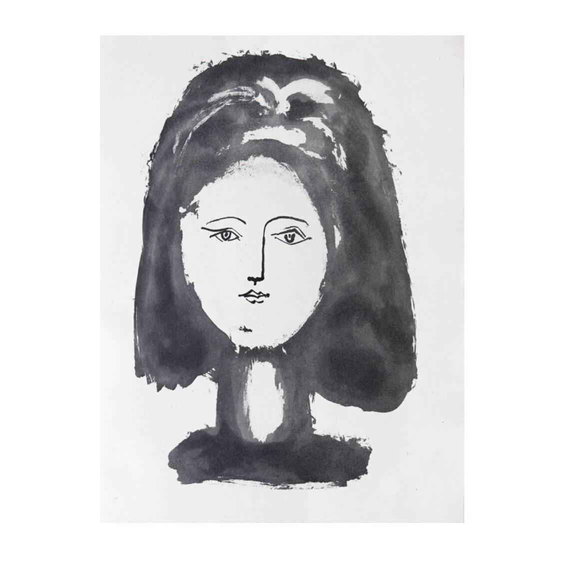 Face Of a Woman Framed With Abundant Hair