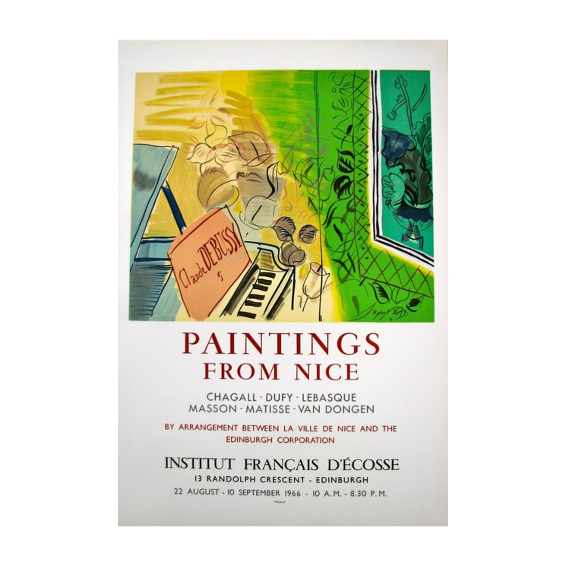 Homage to Claude Debussy - Institut Français D'Écosse (after) Raoul Dufy, 1966