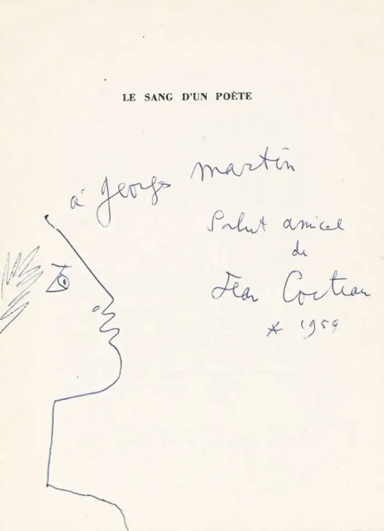 Jean COCTEAU - Profile with Laurel Wreath, 1959