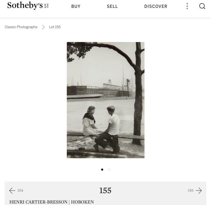 ‘Hoboken’ by Henri-Cartier-Bresson; image by Sotheby’s.