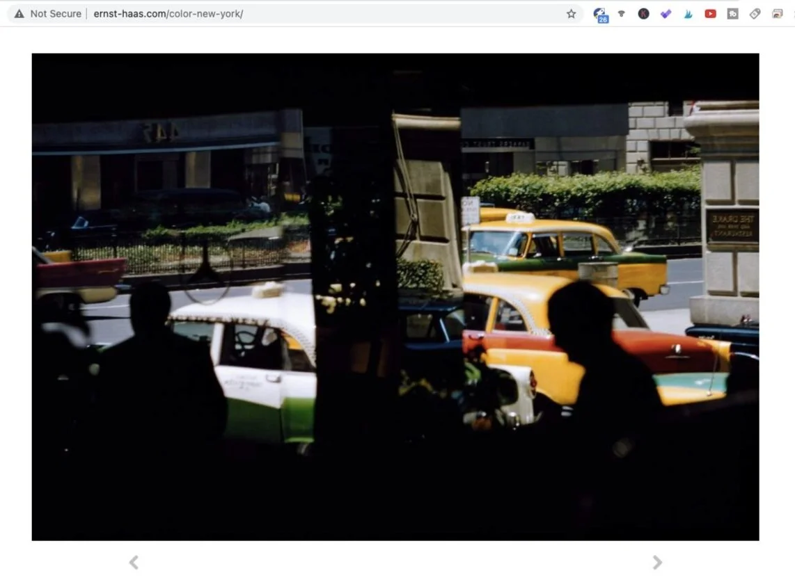 Park Avenue (1952). Photo by Ernst Haas. Screen shot taken from Ernst Haas Estate.