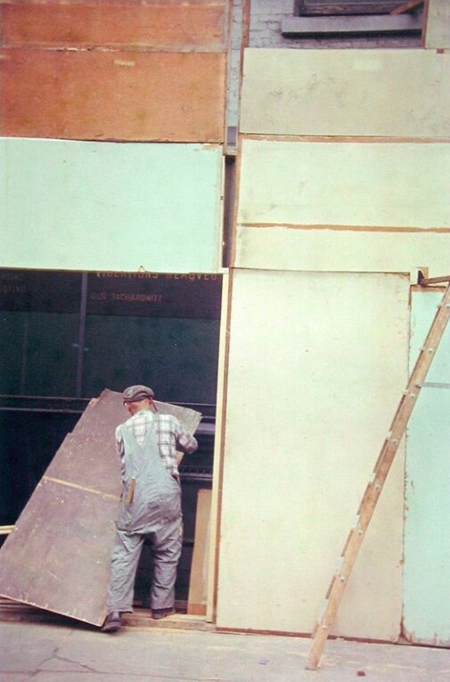 Photo by Saul Leiter, titled ‘Mondrian Worker’, (1954).