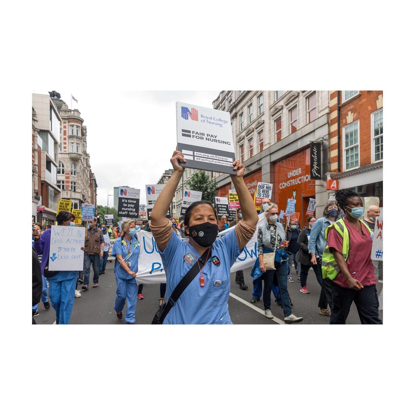 Photojournalism on @msn @guardian @dailyexpress 

3rd July at University College Hospital - called by @nhsworkerssayno and supported by @unitetheunion @thercn , members of the NHS were seen marching to demand fair pay in response to the government&rs