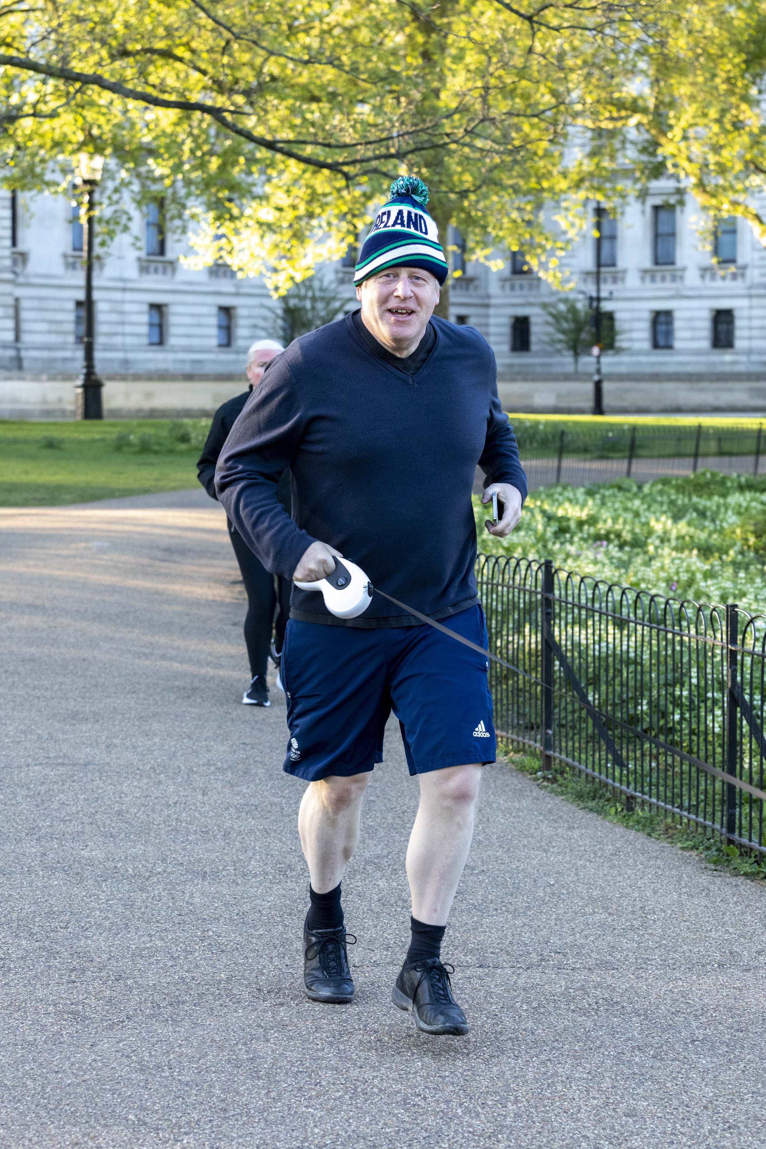  Prime Minister Boris Johnson jogs in the morning - Apr 2022. 