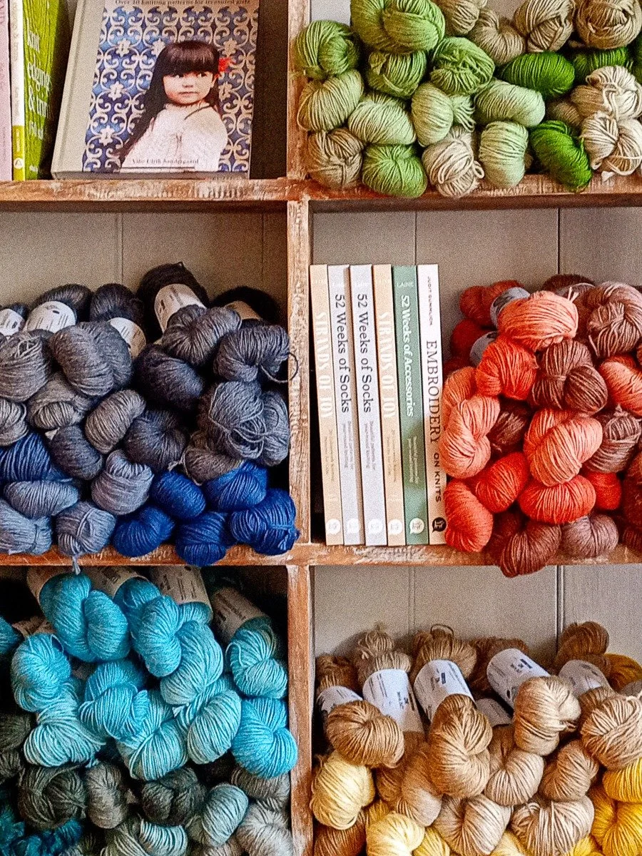 So happy to be stocking @jarbontextiles yarns. Look at all the lovely colours - seemed to take a good year to decide which shades to order, but here they are! 
We've started with their DK yarn, but planning to order from other ranges in the new year.