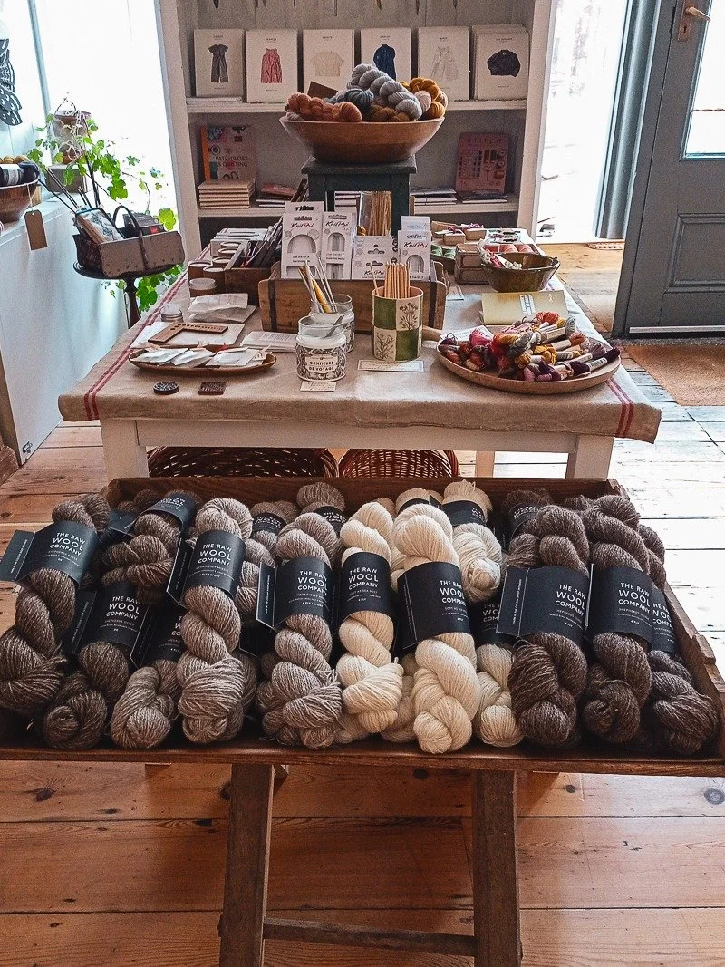 We're delighted to stock a small selection of @rawwoolcompany yarns!
Not only are they beautiful - they are very local to us here in Penzance and it was lovely to have them dropped off by Anton in person. 
The natural colours within the undyed wools 