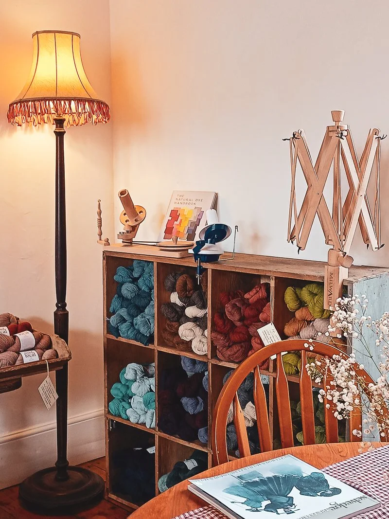 We've added to our selection of 4 ply and finer yarns. I'm looking forward to starting a new fairisle pullover - I've knitted a few in the past, but not recently, so we'll see if I still find it as enjoyable! 
The swift and ball winder are available 