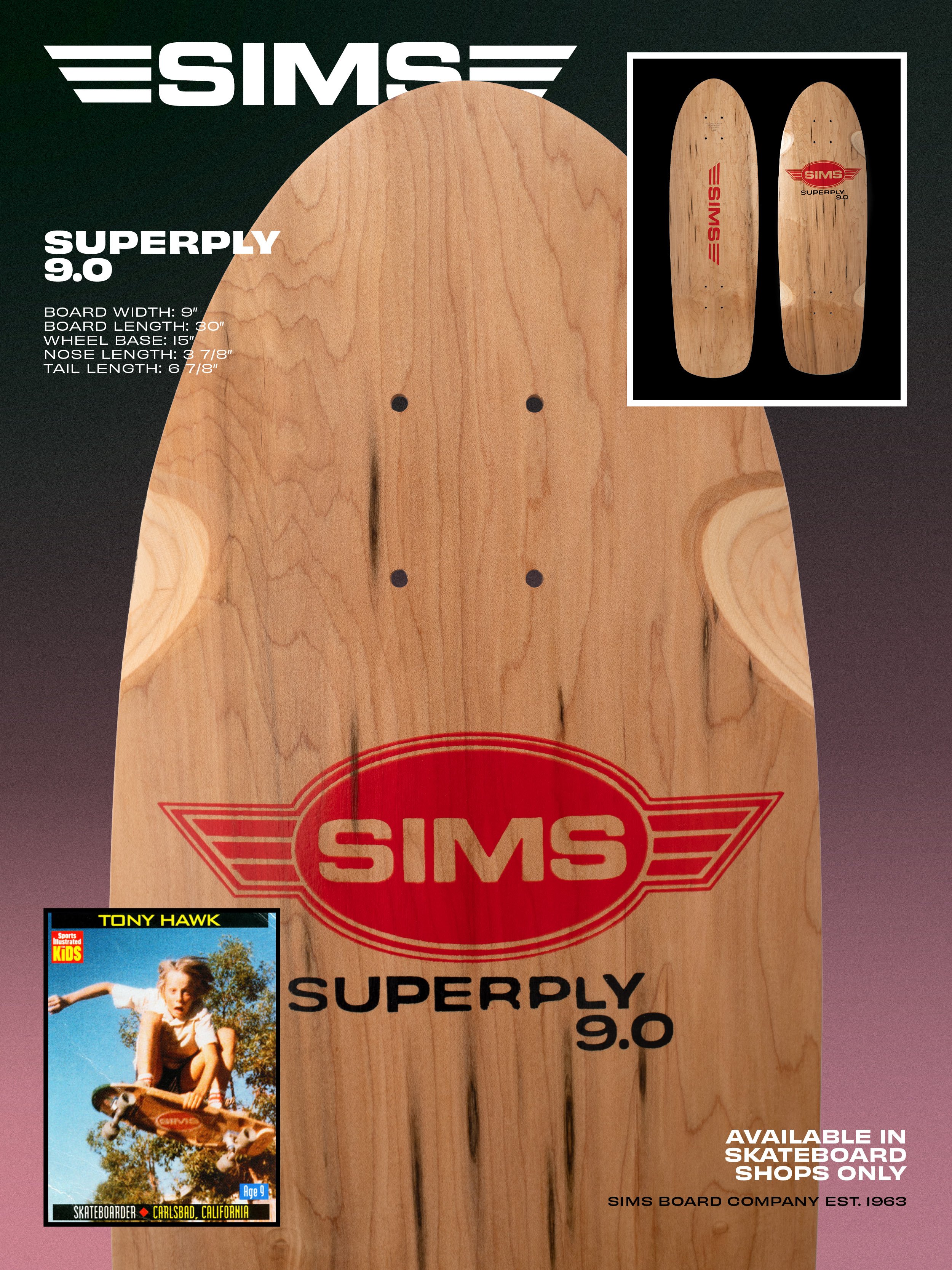 Skateboards — SIMS — Est. 1963