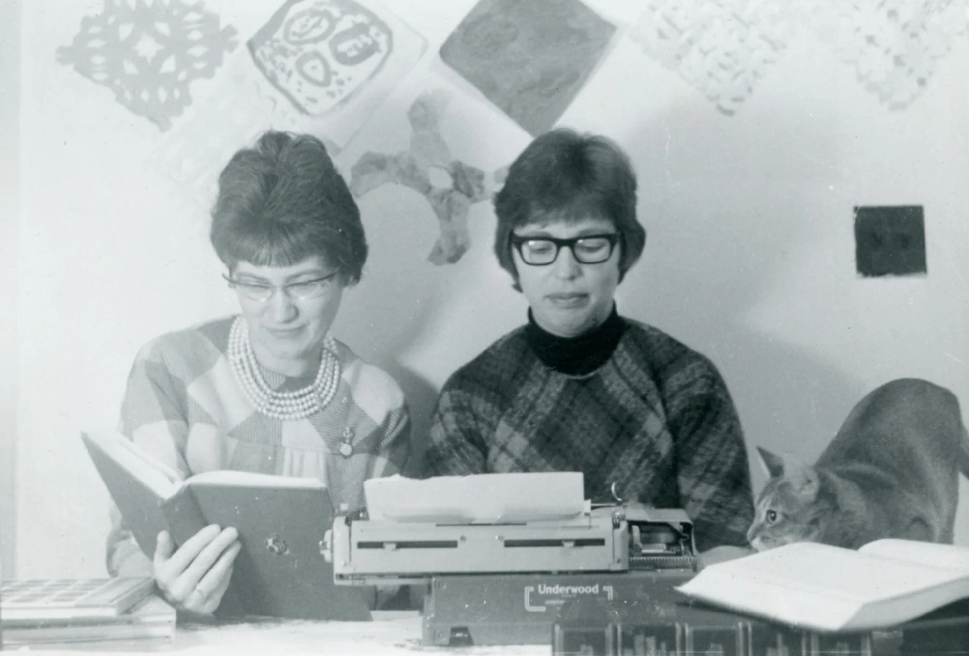 Pam Handley and Joyce O’Halloran with Mindy the Cat, 1967North Bay celebrated the Centennial in 1967 with stories composed by Joyce O’Halloran and Pam Handley which were printed in the North Bay Nugget and aired on CFCH radio.