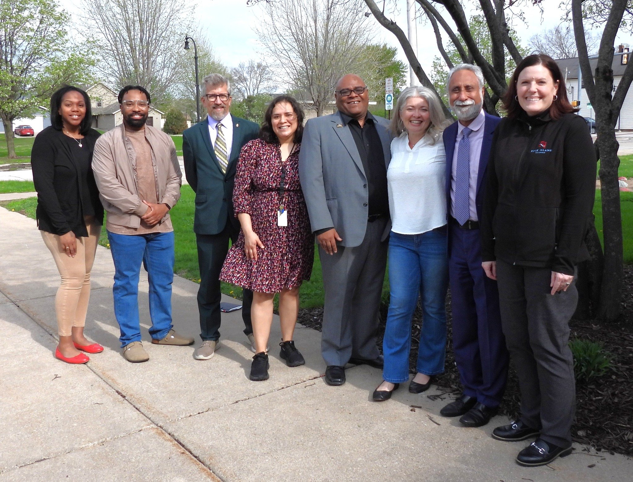 Tameka Toney, Marshall Glover, Kai Swanson, Lizandra Gomez-Ramirez, First Ward Alderman Glen Evans, Joscelyn Rowe, Jessey Hullon, Jessica Sager, Treasurer (Not pictured: James Jones, Moses Robinson, Marisa Cantu)