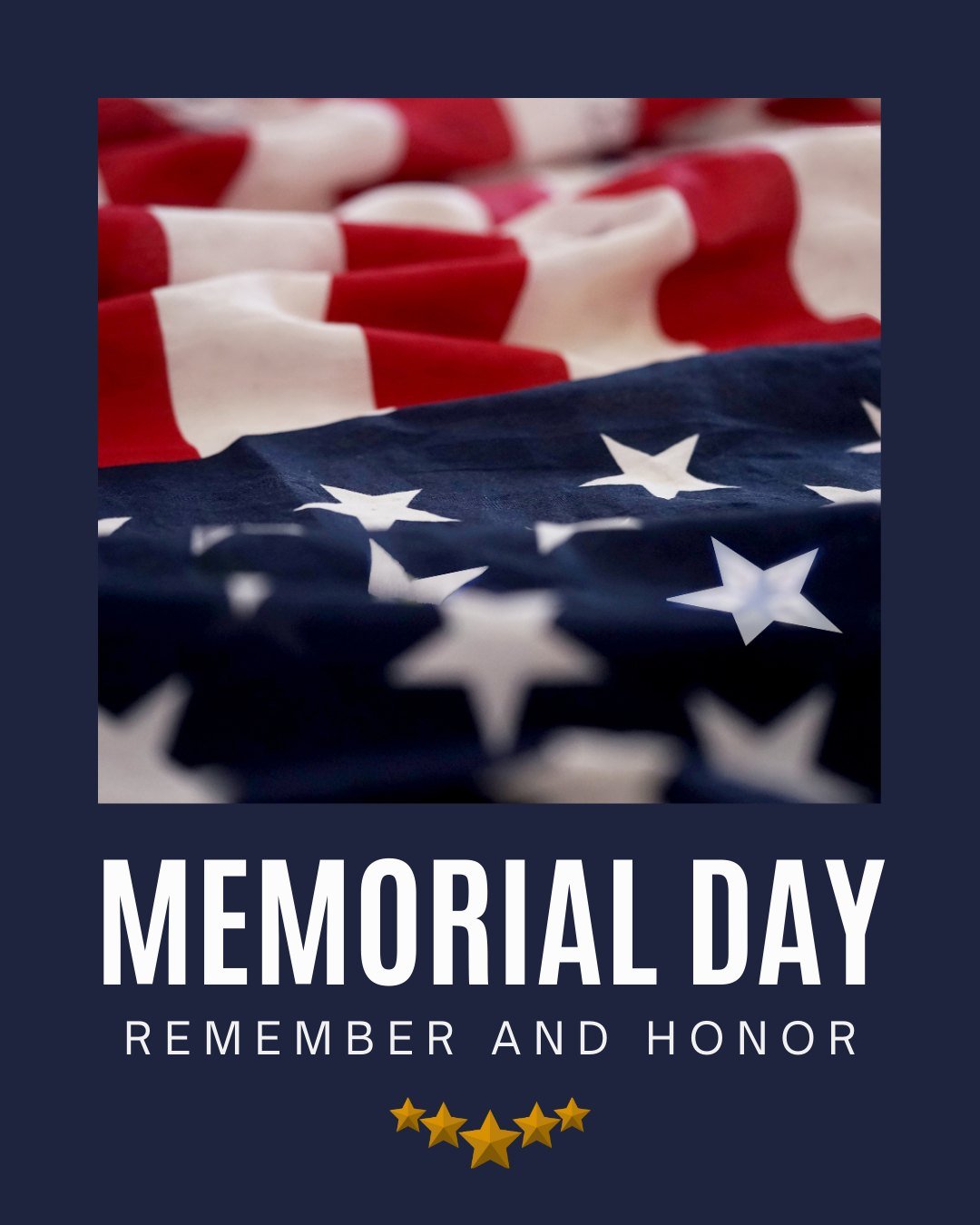 Today, we honor and remember the brave men and women who gave their lives in service to our country. Wishing everyone a meaningful Memorial Day!