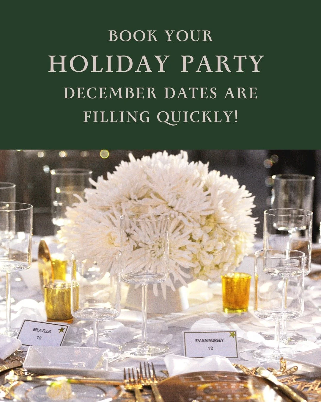December will be here before you know it! 📅

Now is the time to secure your company holiday party at Bowing Oaks. Let Jacksonville's premier event venue create the perfect backdrop for celebrating your team&rsquo;s hard work. December dates are fill