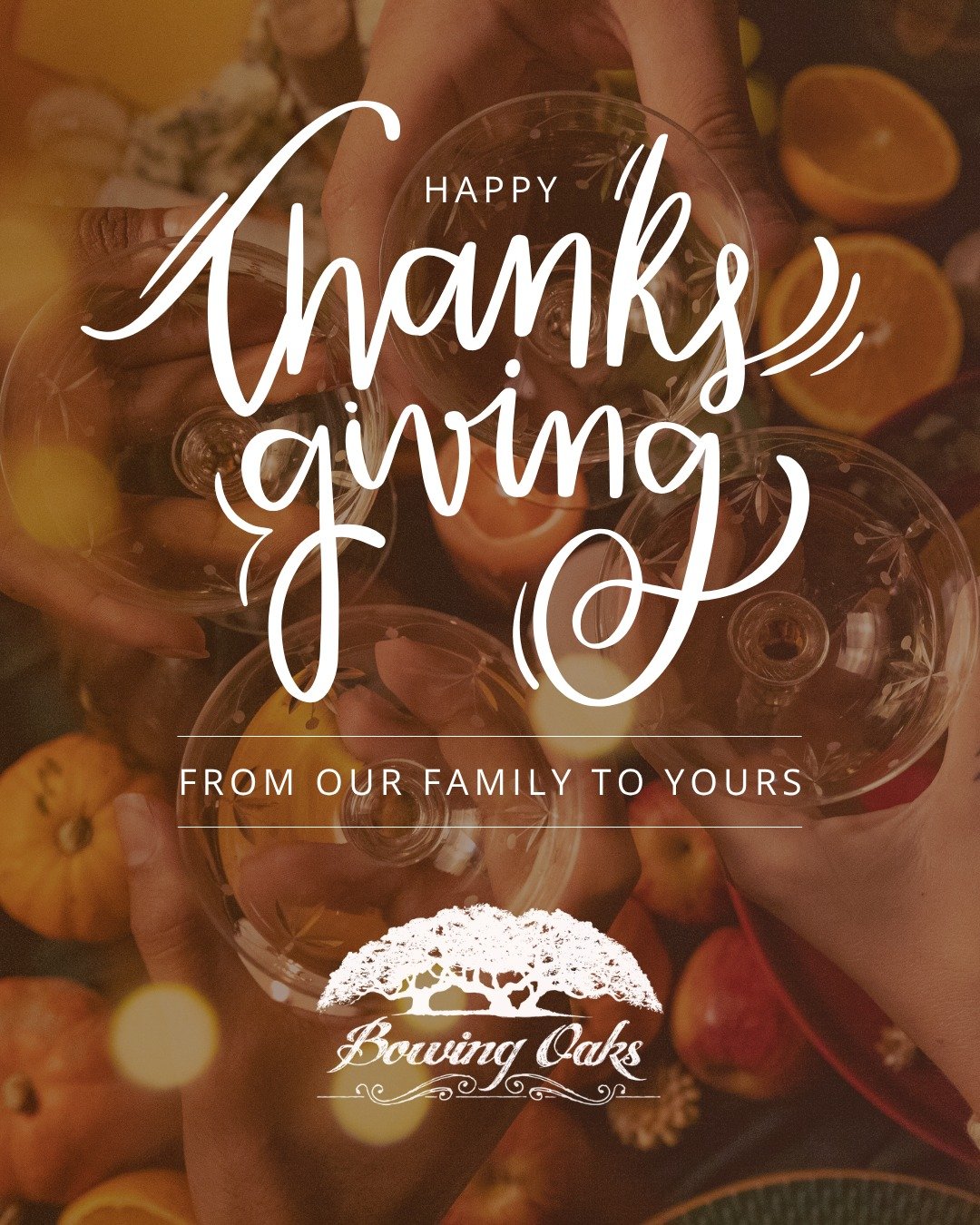 At Bowing Oaks, we pause with gratitude for the couples, families, and professionals who fill our grounds with joyful moments year after year. Thanksgiving reminds us of the beauty found in tradition, togetherness, and the simple act of gathering aro