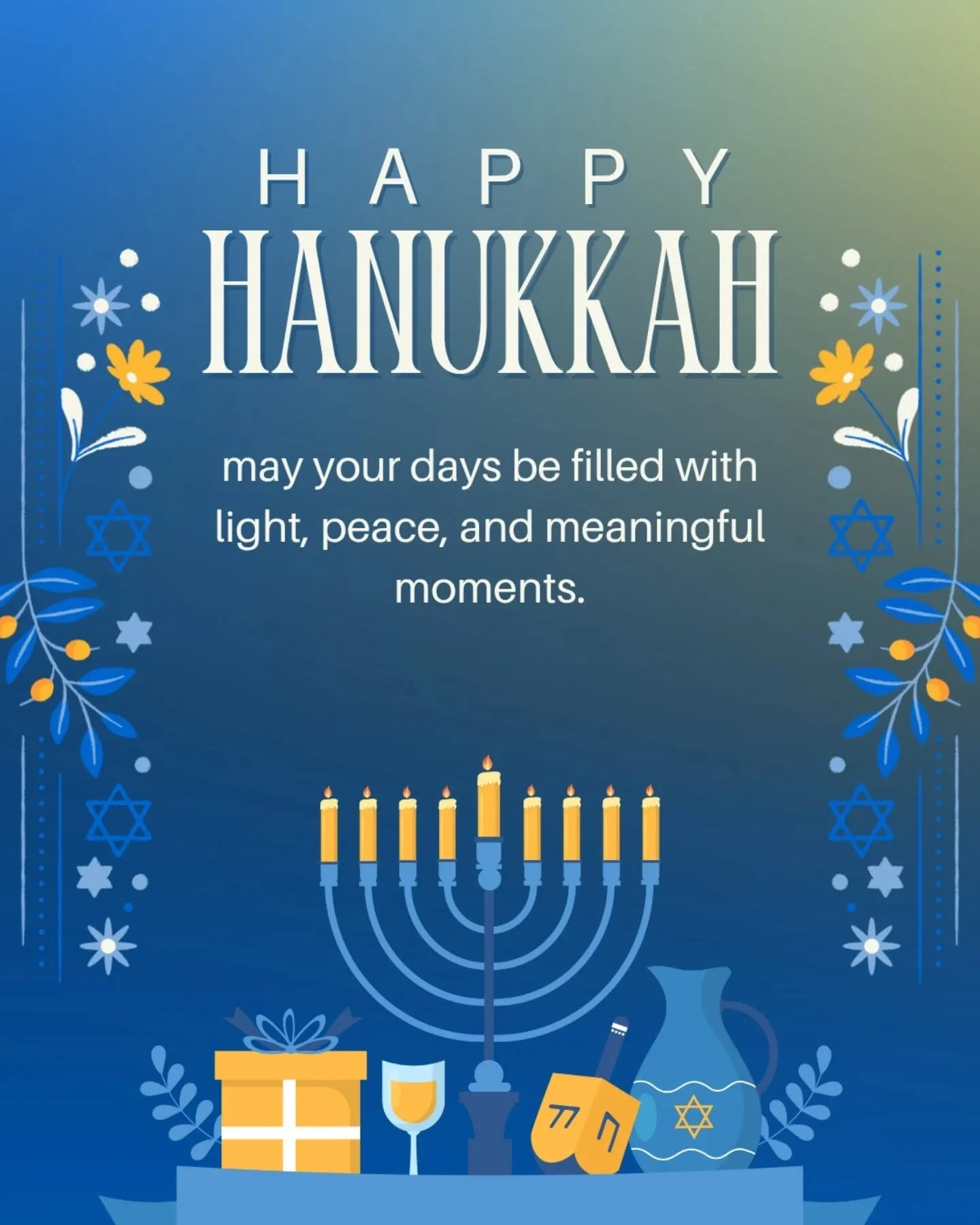 As Hanukkah begins, we wish you all the joy of the season.