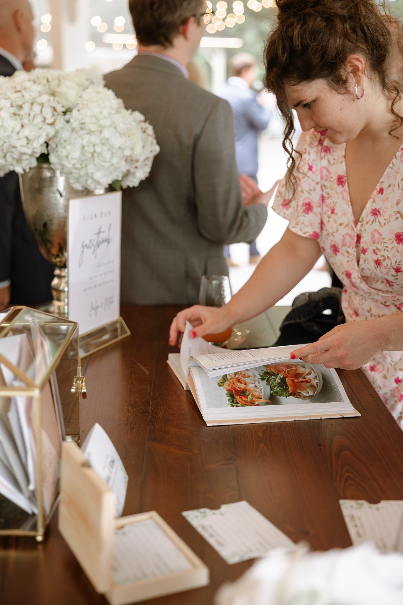 It all begins here.

A welcome table is often the first glimpse your guests have of the celebration ahead, and it quietly sets the tone for everything to follow. A thoughtfully placed guest book, a beautifully styled card box, meaningful photos, and 