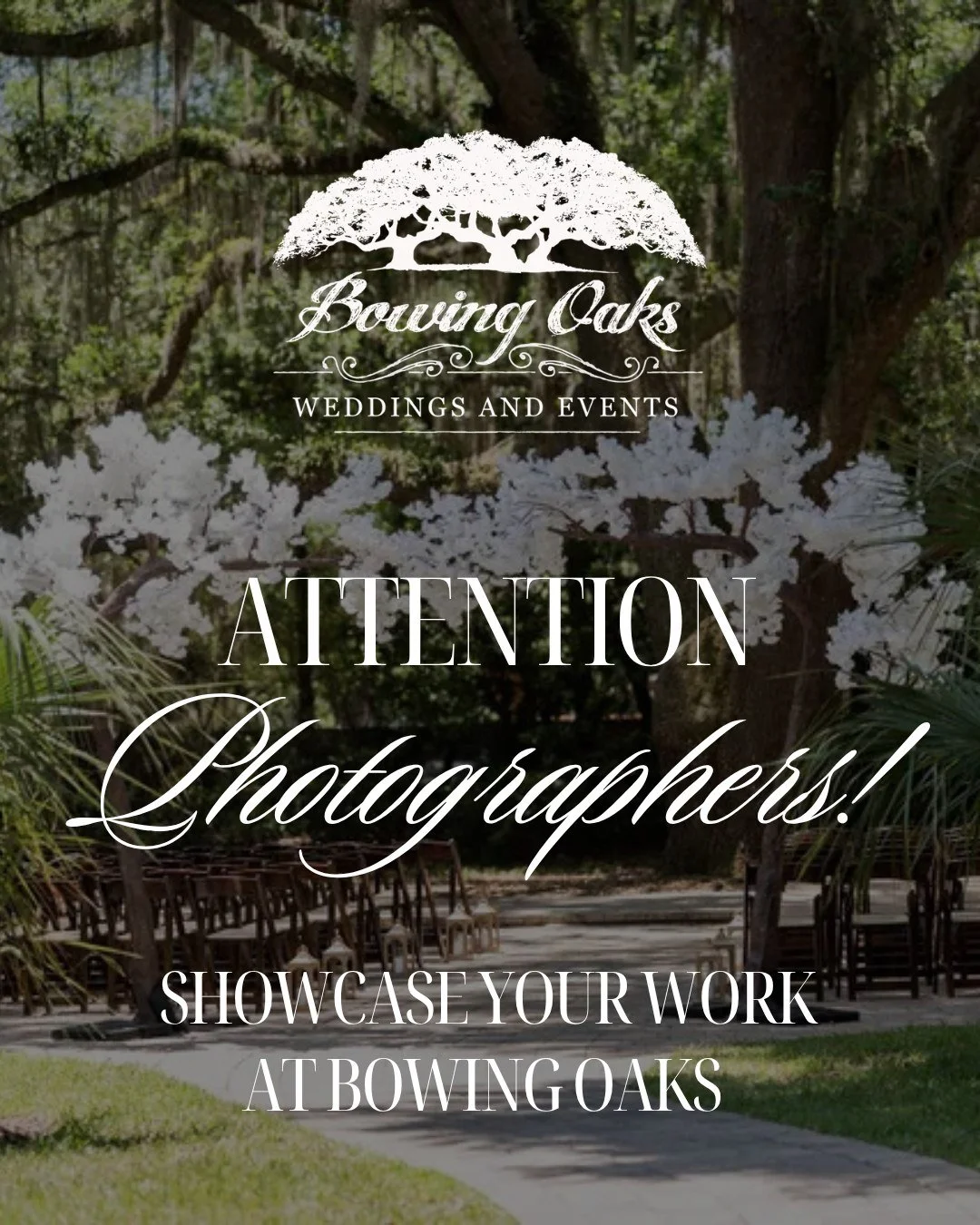 Attention Photographers! 📸

We LOVE showcasing all the digital images you share with us.  But our guests also love flipping through photo albums in our office. If you offer albums to your clients, and have an opportunity to duplicate a Bowing Oaks w