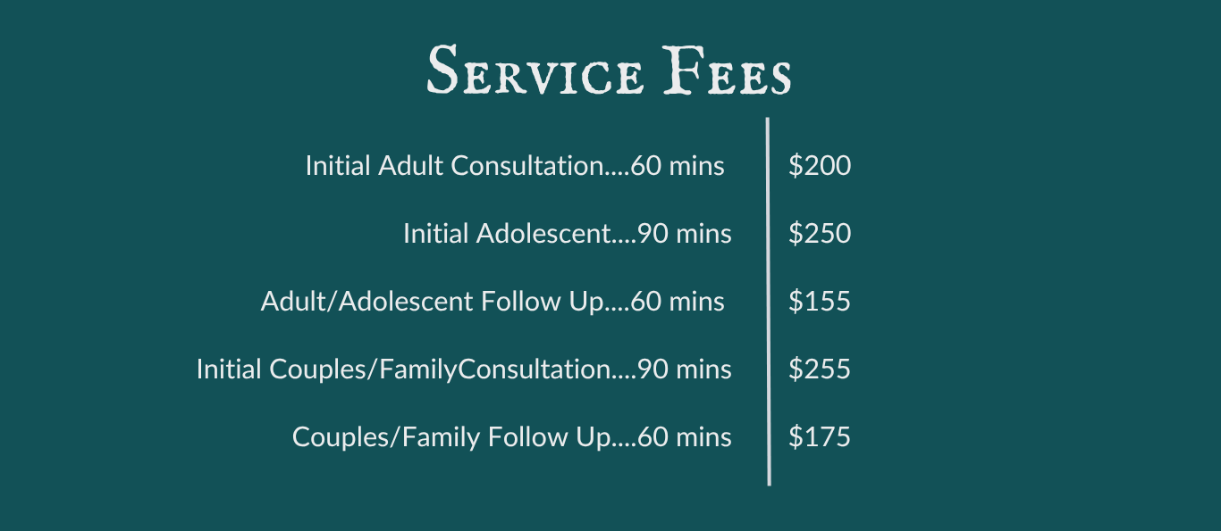 Argyle Counselor Cody Allen Service Fee List for initial consultations, adult, couples, family, adolescent therapy sessions with a fully licensed professional counselor in DFW at Harvest Counseling & Wellness.