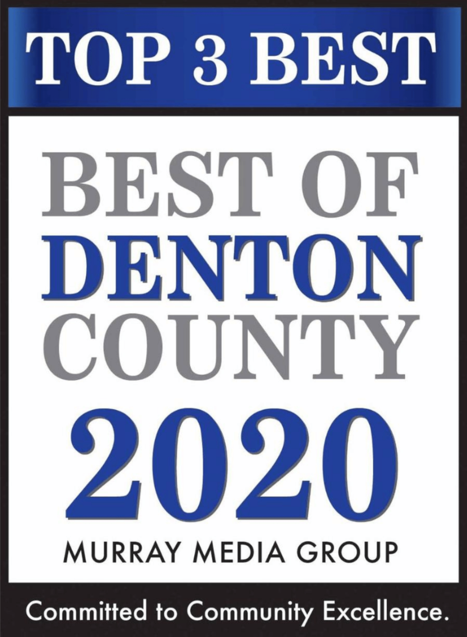Best of Denton County Award in 2020 (Copy)