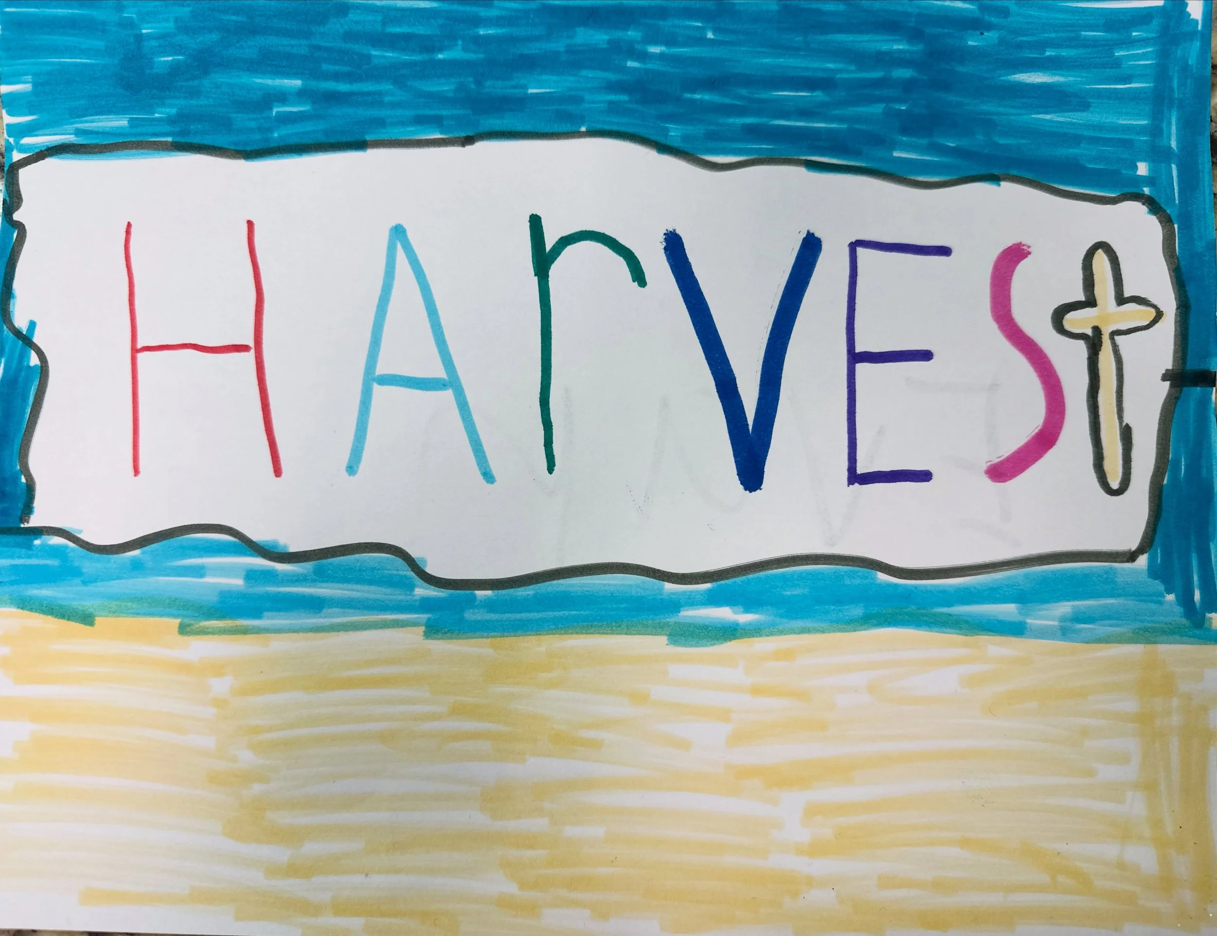 This drawing made our day!

A child shared this artwork with us to let us know they&rsquo;re happy they came to therapy at Harvest. Knowing a child feels welcome, cared for, and glad they came means so much to our team.

For children, words don&rsquo